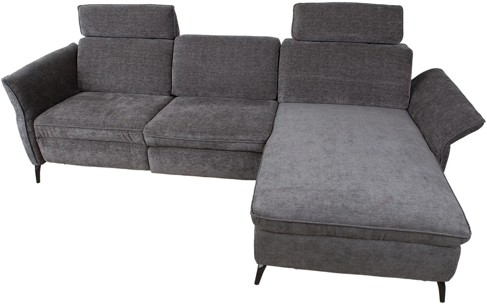 Home4You Kampinė sofa DAYTON RC, elektrinis atlošas, tamsiai pilka