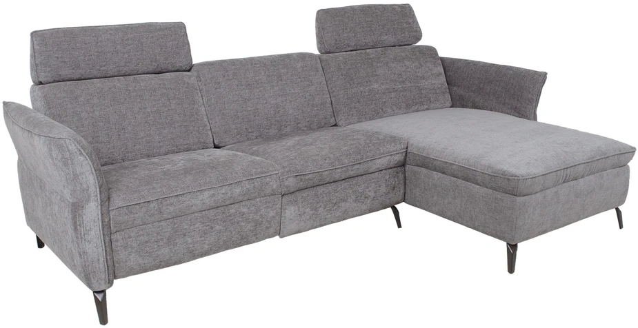 Home4You Kampinė sofa DAYTON RC, elektrinis atlošas, šviesiai pilka