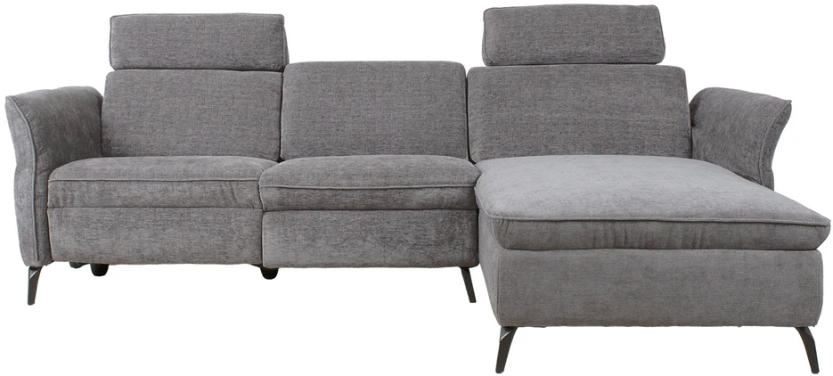 Home4You Kampinė sofa DAYTON RC, elektrinis atlošas, šviesiai pilka