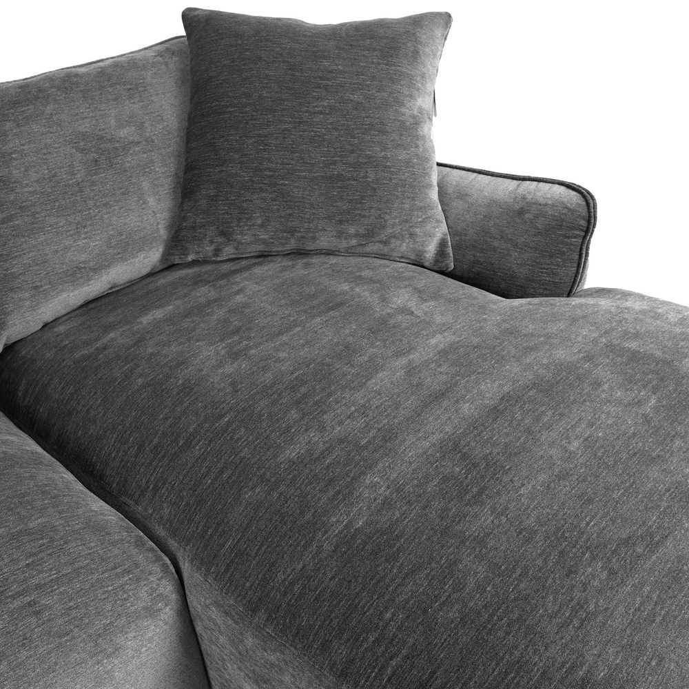 Home4You Kampinė sofa DIVI Dešininis Kampas, Pilka Veliūro Danga