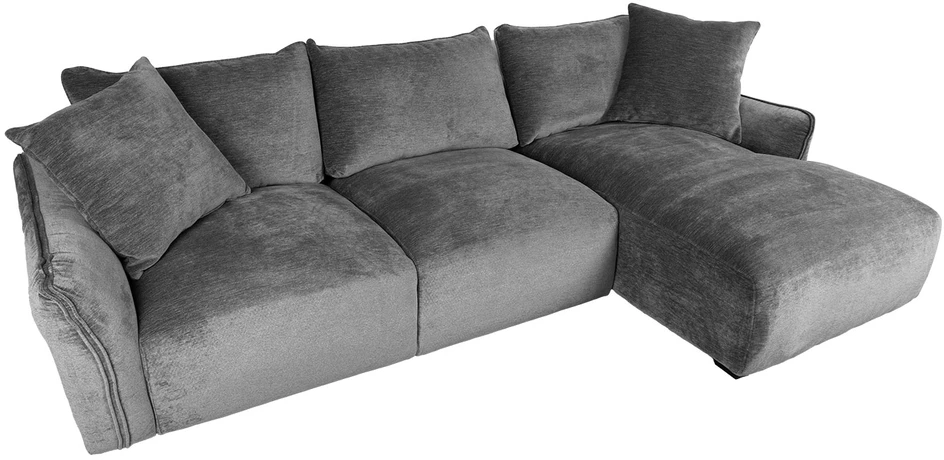 Home4You Kampinė sofa DIVI RC, pilka