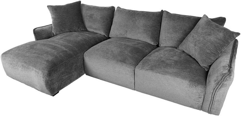Home4You Kampinė sofa DIVI LC, pilka