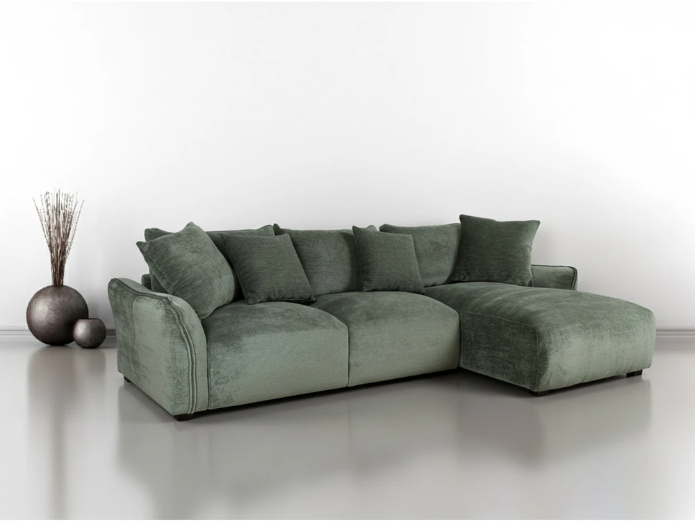 Home4You Kampinė sofa DIVI RC, mėtinė žalia
