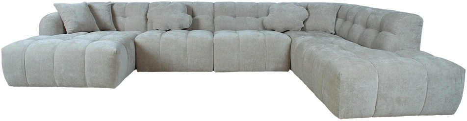 Home4You Kampinė sofa FORTE U formos RC, smėlio spalvos