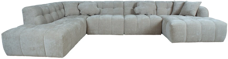 Home4You Kampinė sofa FORTE U formos LC, smėlio spalvos