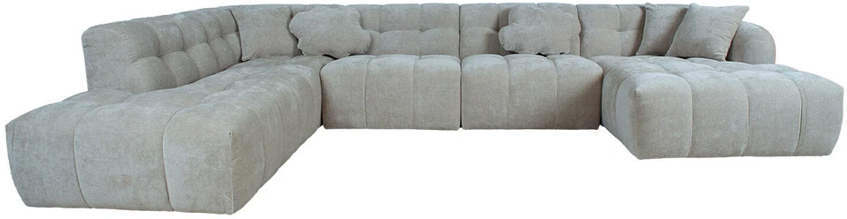 Home4You Kampinė sofa FORTE U formos LC, smėlio spalvos