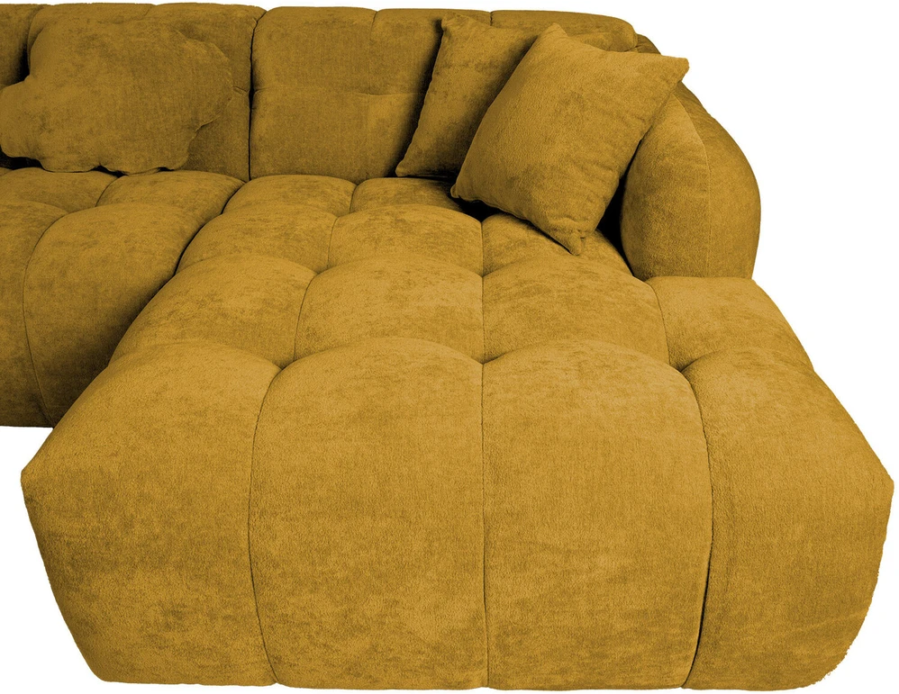 Home4You Kampinė sofa FORTE U-shape Rusvai Geltona, Kairinis Kampas