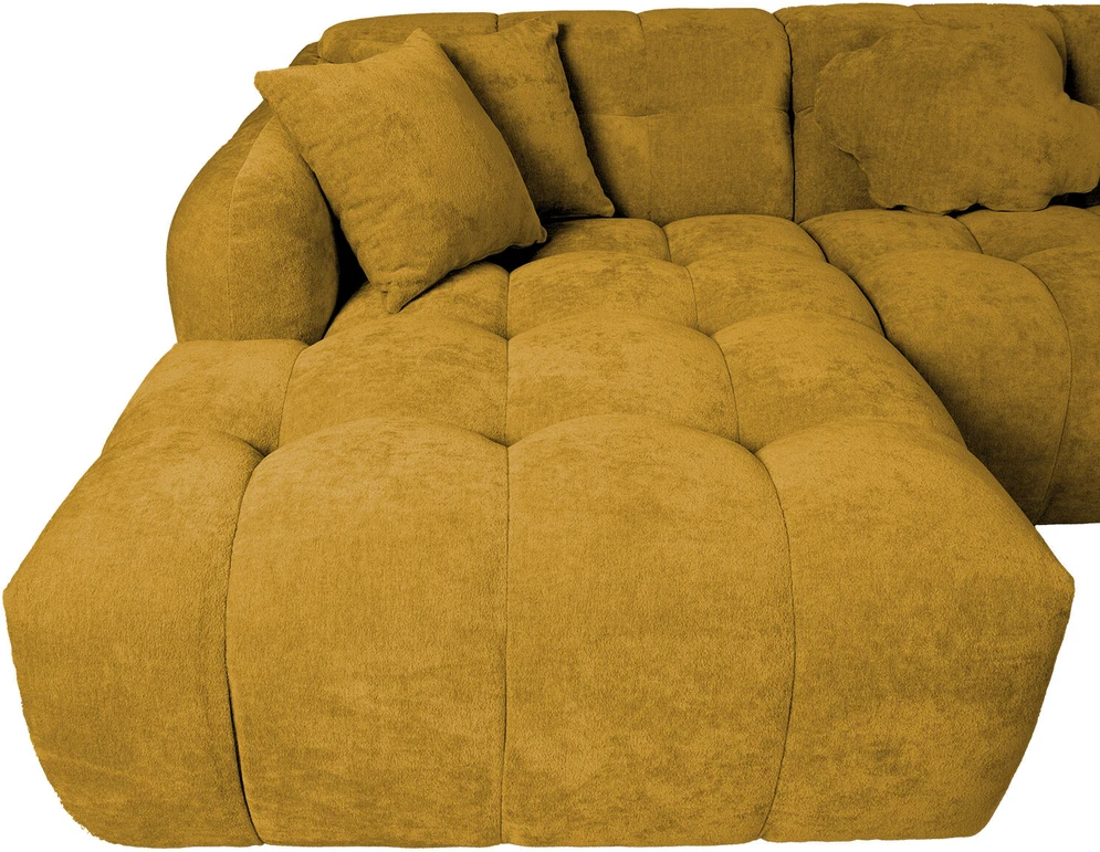 Home4You Kampinė sofa FORTE U-shape, Rudai Geltona, Dešininis Kampas