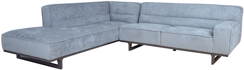 Home4You Kampinė sofa HASSO LC, sidabro pilka