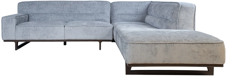 Home4You Kampinė sofa HASSO LC, Sidabrinė pilka, Kairinis kampas