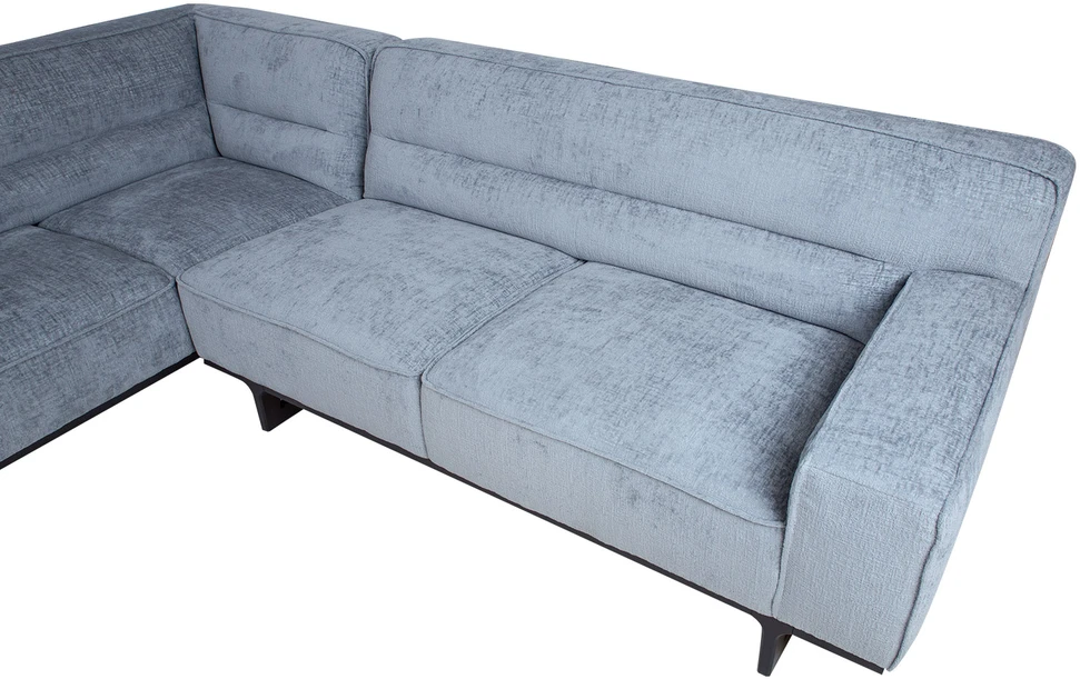 Home4You Kampinė sofa HASSO LC, sidabro pilka