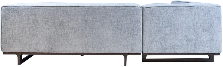 Home4You Kampinė sofa HASSO LC, Sidabrinė pilka, Kairinis kampas