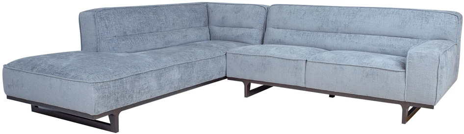 Home4You Kampinė sofa HASSO LC, Sidabrinė pilka, Kairinis kampas