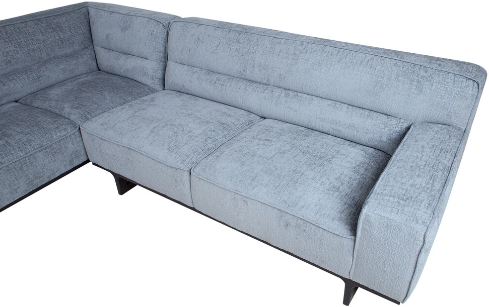 Home4You Kampinė sofa HASSO LC, Sidabrinė pilka, Kairinis kampas