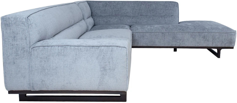 Home4You Kampinė sofa HASSO RC Sidabrinė pilka