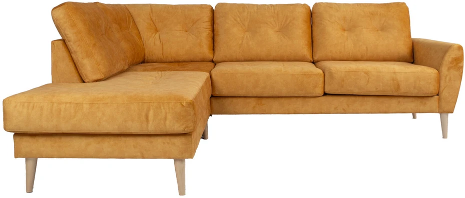 Home4You Kampinė sofa HEIVI KK, geltona.