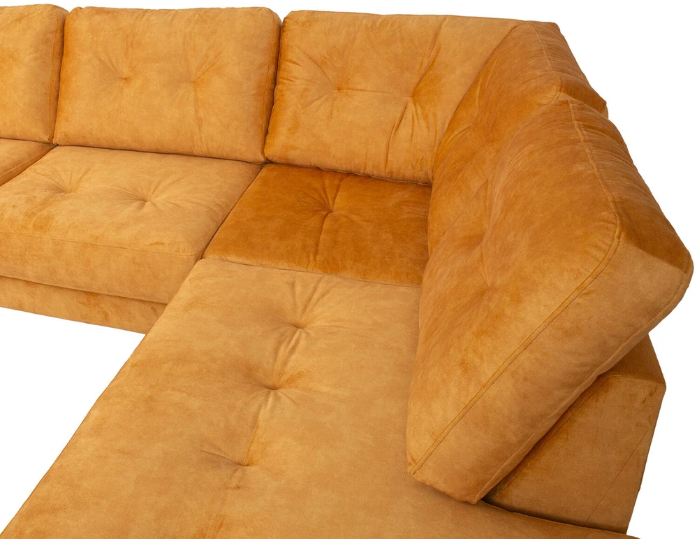 Home4You Kampinė sofa HEIVI DK, geltona