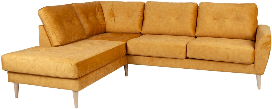 Home4You Kampinė sofa HEIVI KK, geltona.