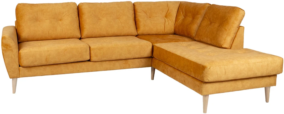 Home4You Kampinė sofa HEIVI DK, geltona