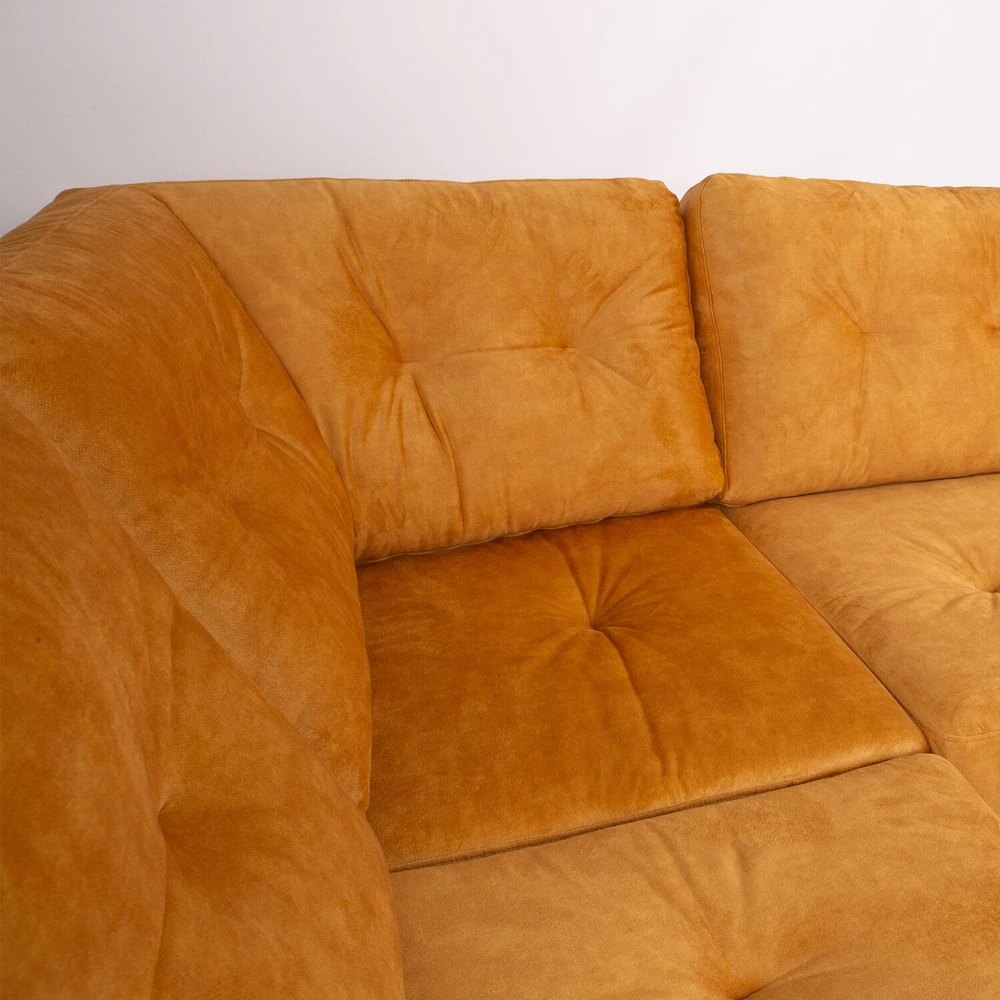 Home4You Kampinė sofa HEIVI KK, geltona.