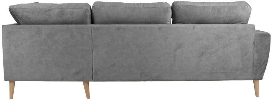 Home4You Kampinė sofa HEIVI RC pilka aksominė