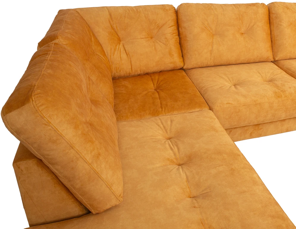 Home4You Kampinė sofa HEIVI KK, geltona.