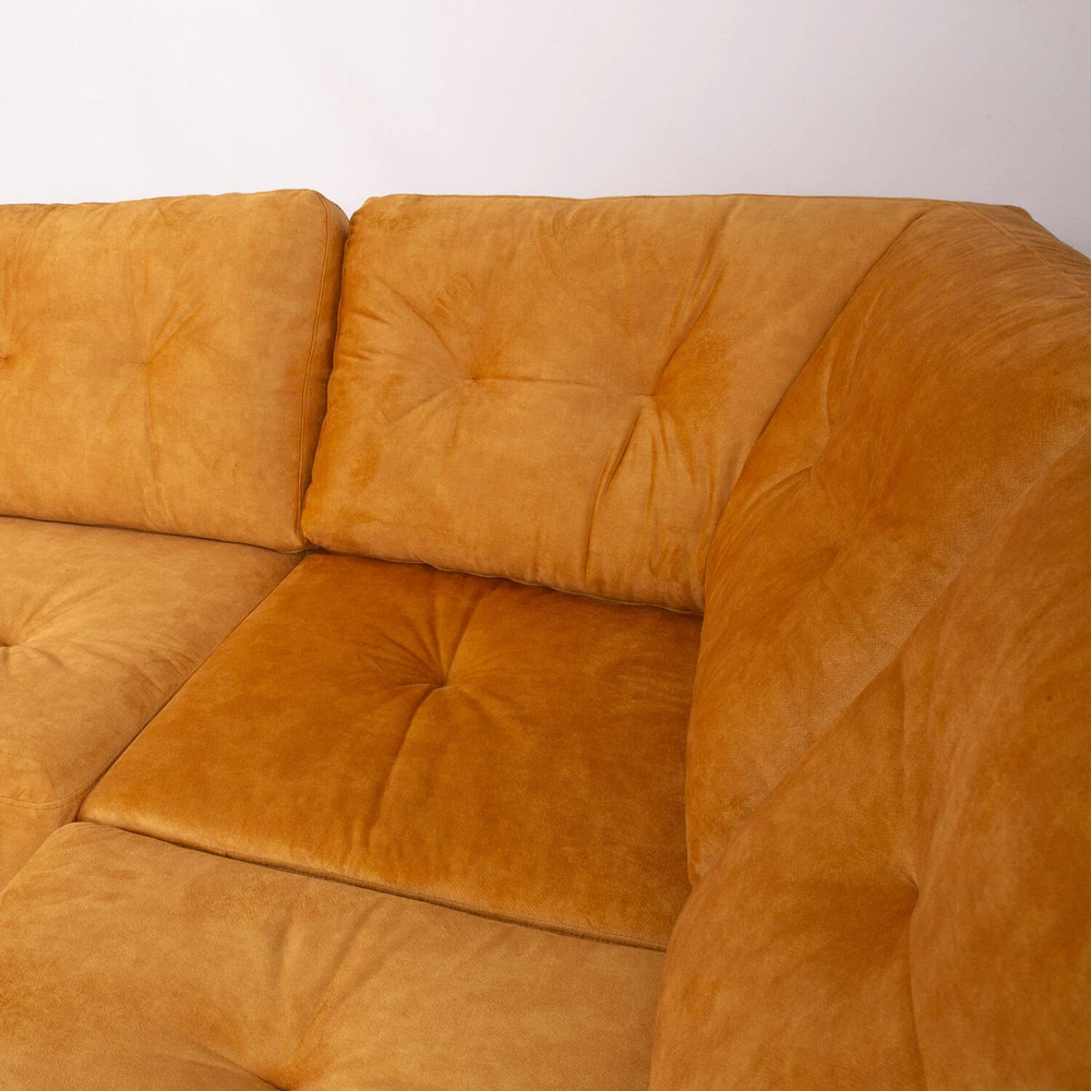 Home4You Kampinė sofa HEIVI DK, geltona