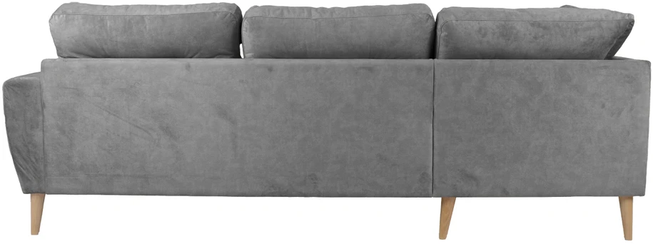 Home4You Kampinė sofa HEIVI LC pilka aksominė