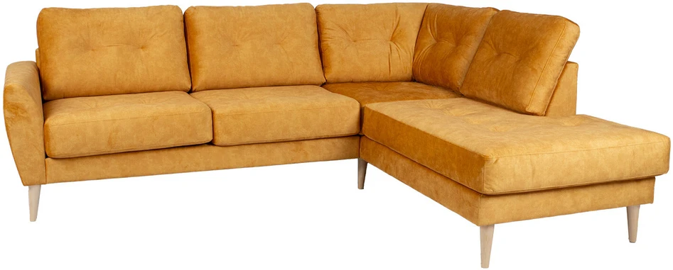 Home4You Kampinė sofa HEIVI DK, geltona