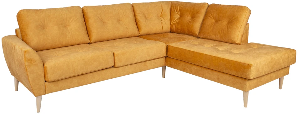 Home4You Kampinė sofa HEIVI DK, geltona