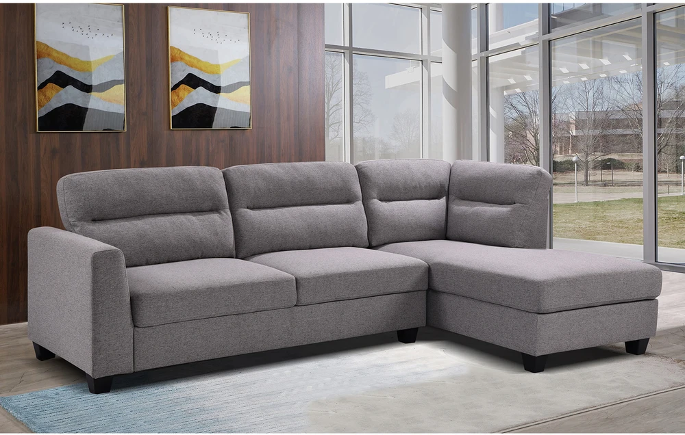 Home4You Kampinė sofa HELSINKI RC, šviesiai pilka