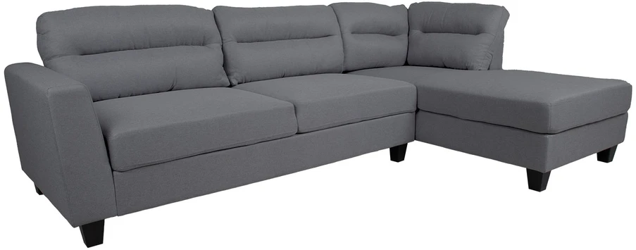 Home4You Dark Kampinė sofa HELSINKI RC, tamsiai pilka
