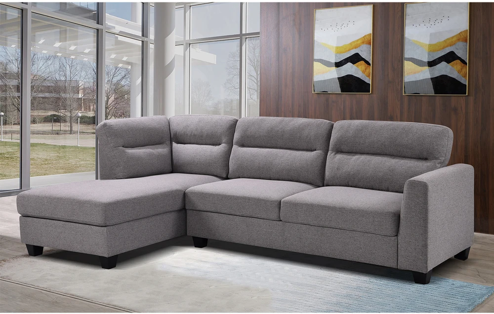 Home4You Kampinė sofa HELSINKI LC, šviesiai pilka