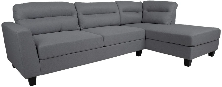 Home4You Kampinė sofa HELSINKI DK, tamsiai pilka