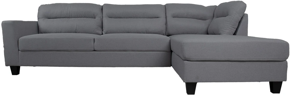 Home4You Kampinė sofa HELSINKI DK, tamsiai pilka