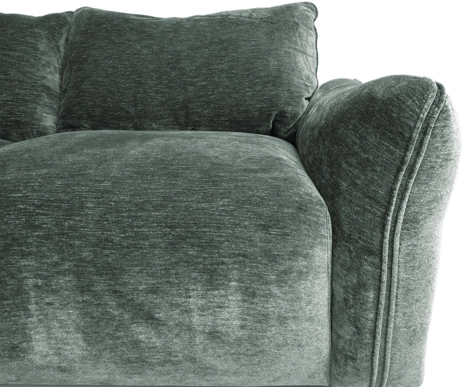 Home4You Kampinė sofa ir pufas DIVI mėtų žalia