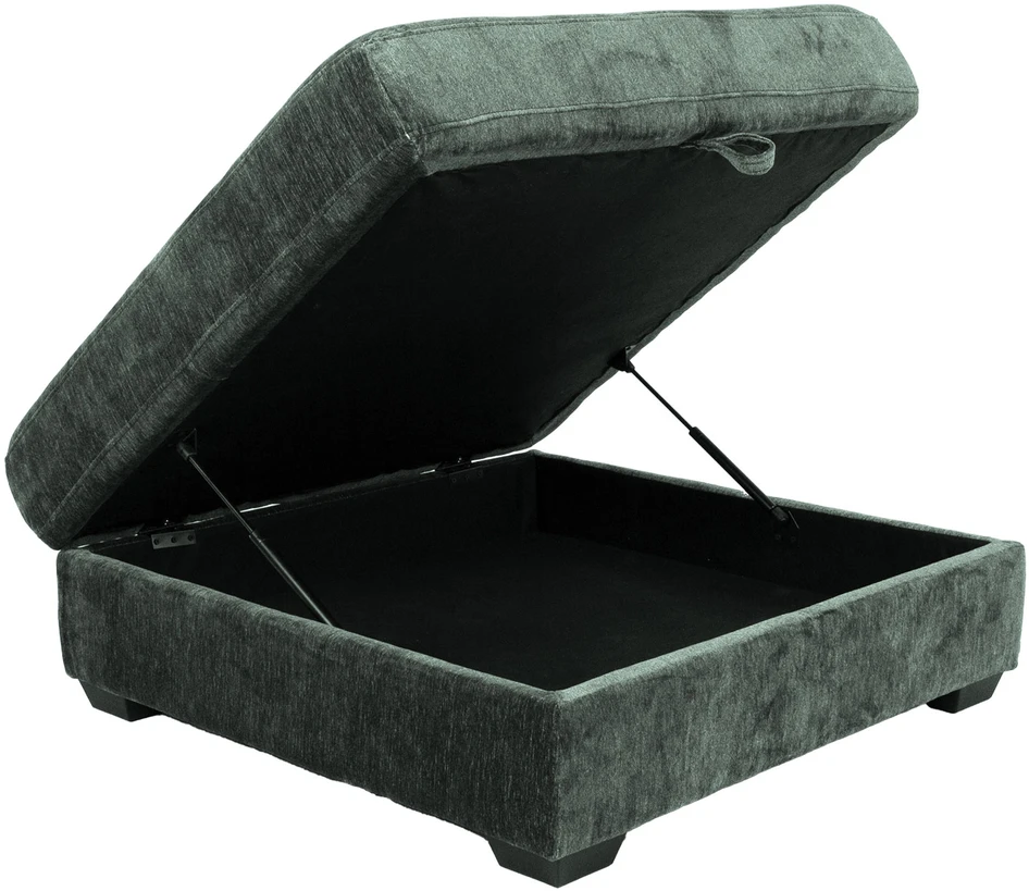 Home4You Kampinė sofa ir pufas DIVI mėtų žalia