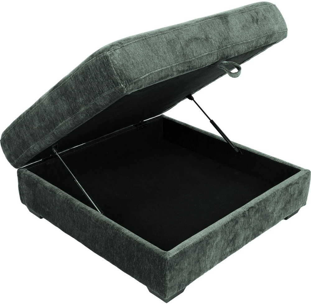 Home4You Kampinė sofa ir pufas DIVI mėtų žalumo