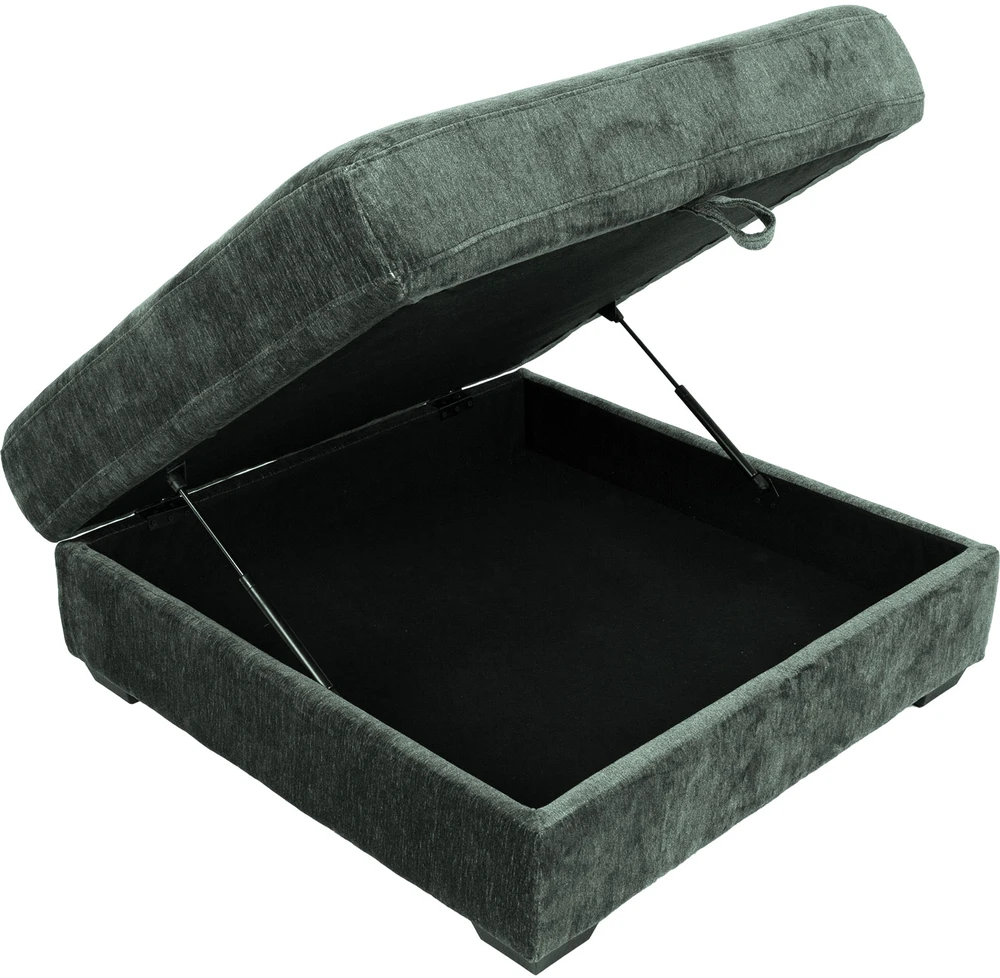 Home4You Kampinė sofa ir pufas DIVI mėtų žalia