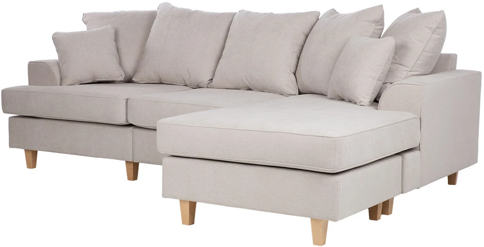Home4You Kampinė sofa „JAMAICA“, šviesiai pilkos spalvos