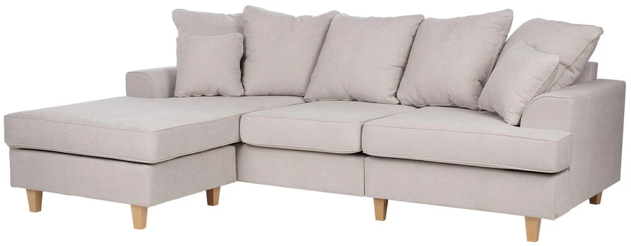 Home4You Kampinė sofa „JAMAICA“, šviesiai pilkos spalvos