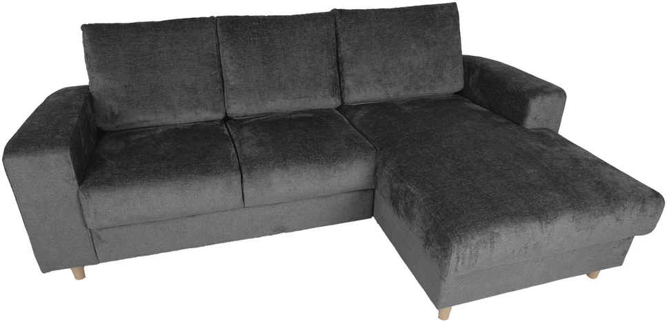 Home4You Kampinė sofa KARL RC Pilka, 240x154 cm, Dešininė pusė