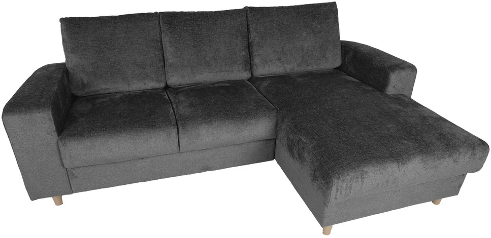 Home4You Kampinė sofa KARL RC Pilka, 240x154 cm, Dešininė pusė