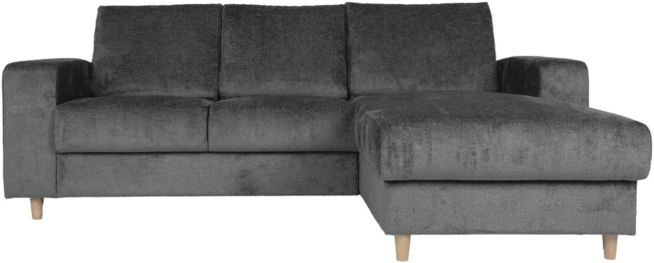 Home4You Kampinė sofa KARL RC Pilka, 240x154 cm, Dešininė pusė
