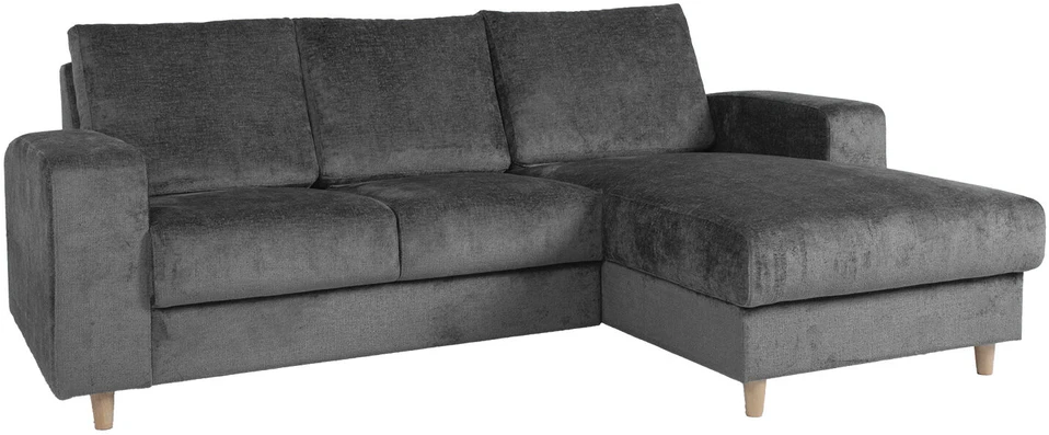 Home4You Kampinė sofa KARL RC Pilka, 240x154 cm, Dešininė pusė