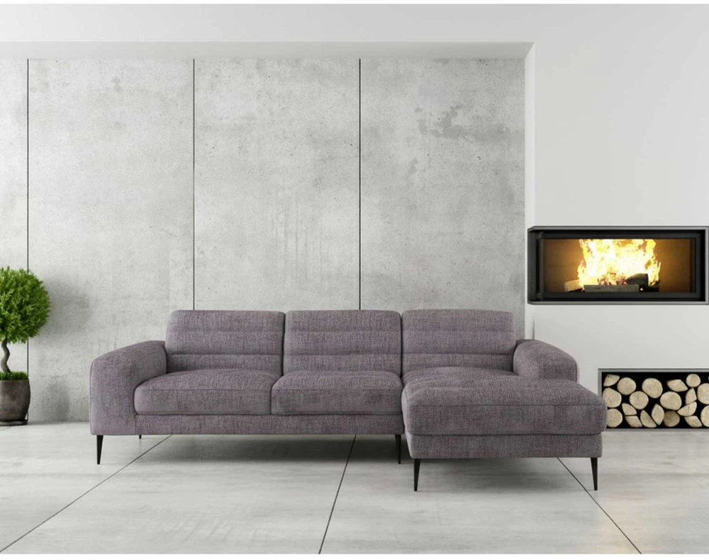 Home4You Kampinė sofa KRISTY RC pilka