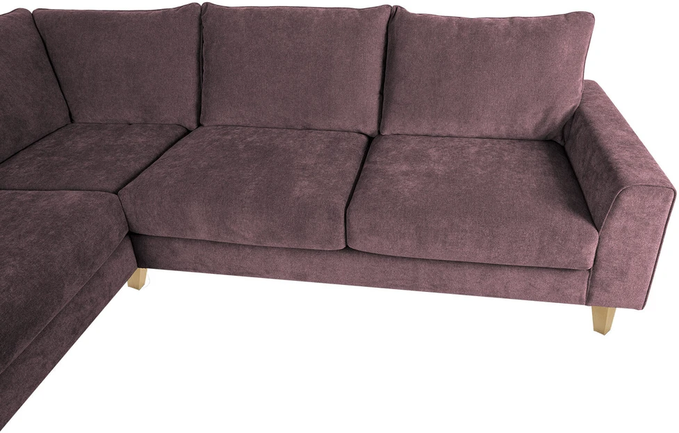 Home4You Kampinė sofa LAYLA LC Pilkai rožinė