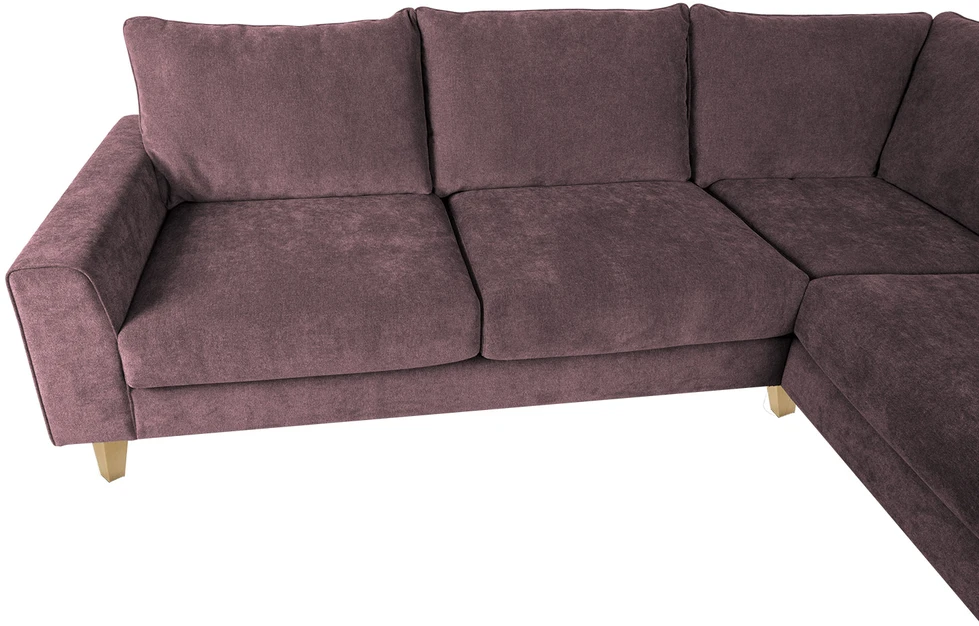 Home4You Kampinė sofa LAYLA RC, pilkšvai rožinė