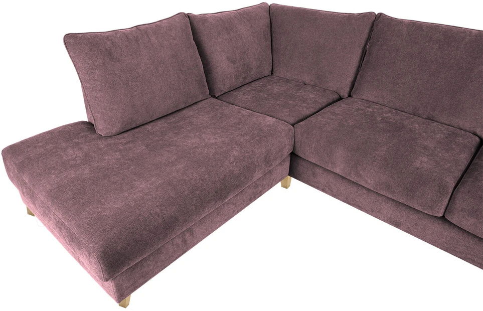 Home4You Kampinė sofa LAYLA LC Pilkai rožinė