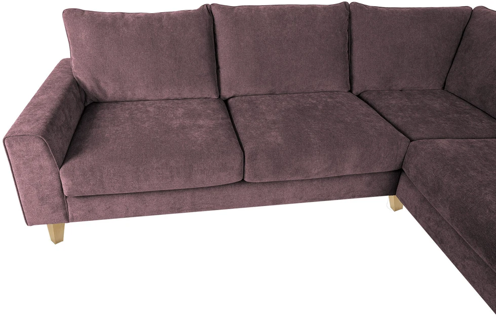 Home4You Kampinė sofa LAYLA RC, pilkšvai rožinė